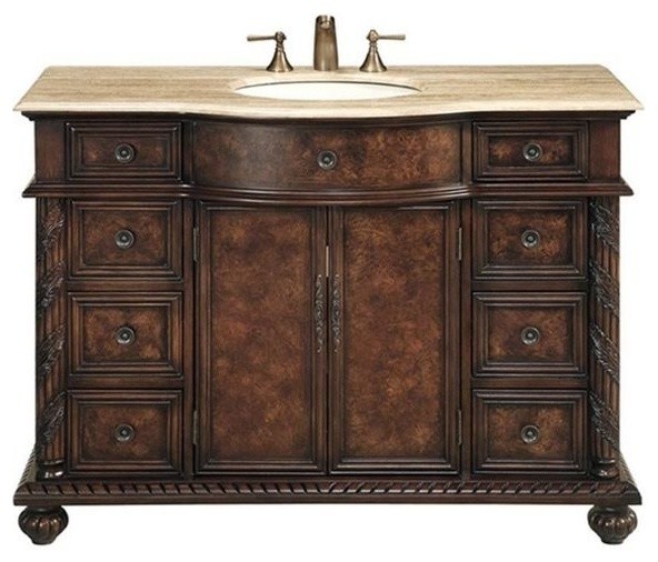 48" Amelia Single Sink Vanity Victorian Bathroom Vanities And Sink