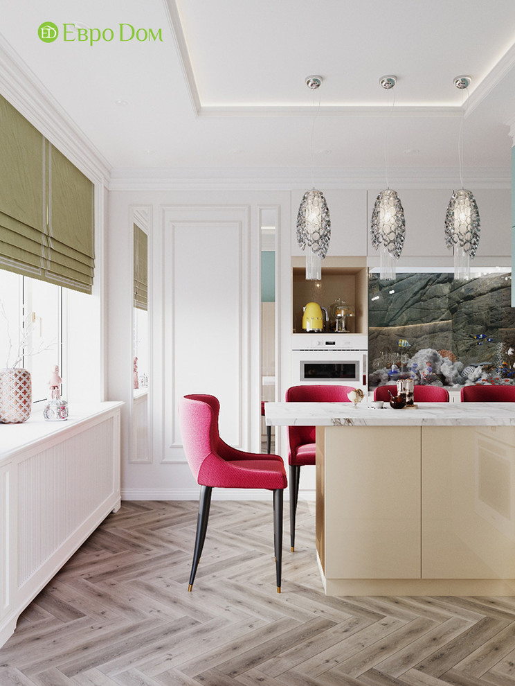 Дизайн четырехкомнатной квартиры 110 кв. м в стиле неоклассика. Фото проекта