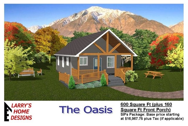 Tiny House Plan - The Oasis rustic-rendering