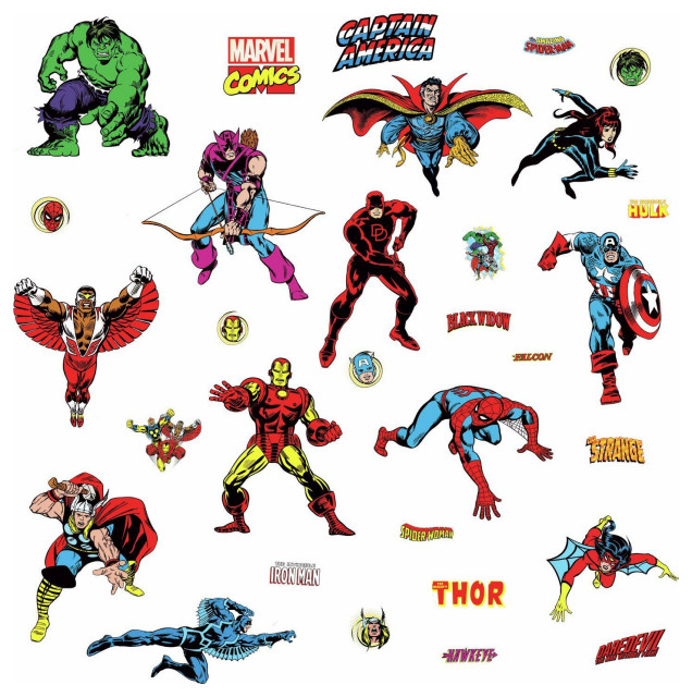 Marvel Character Wall Decals - Traditional - Kids Wall Decor - by York