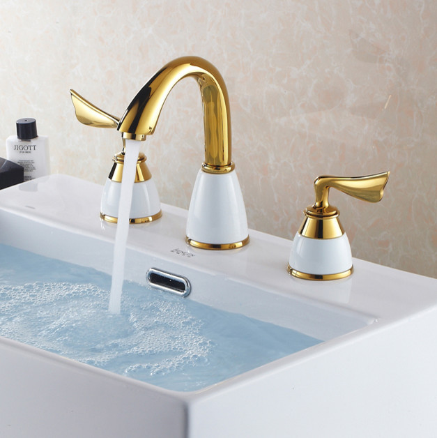 Delica Double Handle Widespread Bath Sink Tap