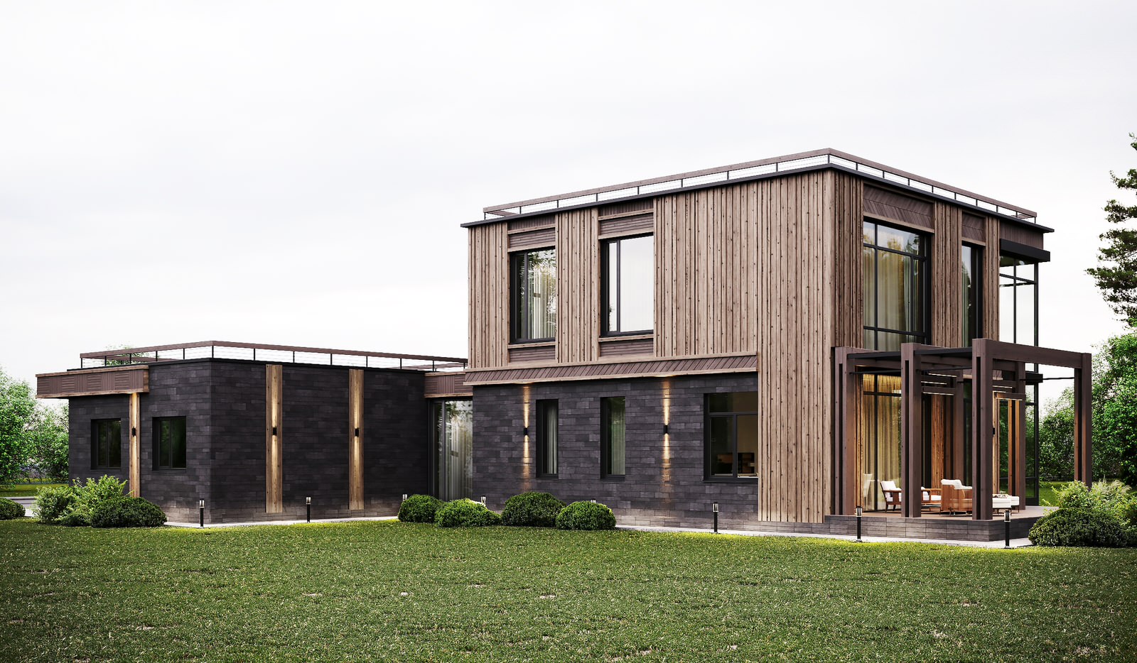 Современный коттедж в скандинавском стиле