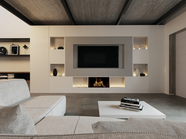 Loft II contemporary-vardagsrum