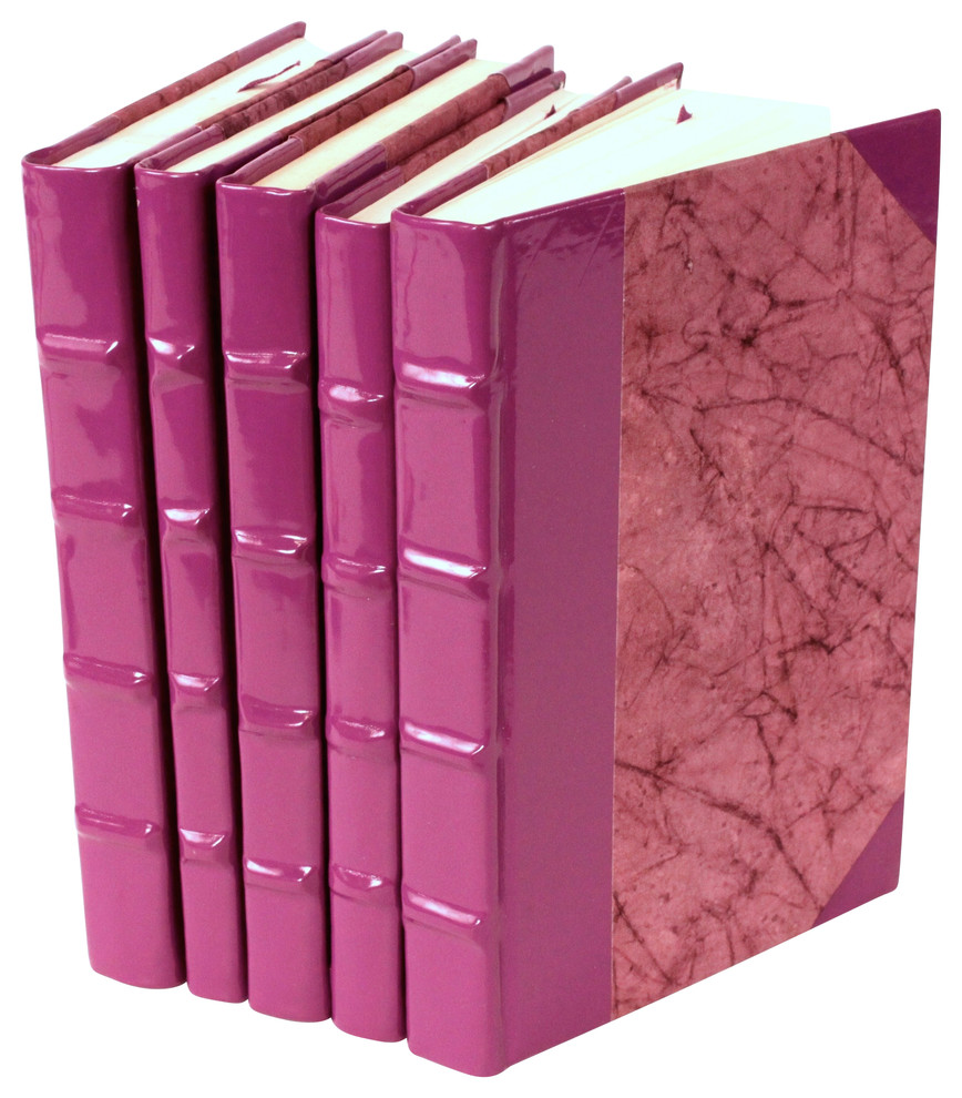 Patent Leather Books, Purple, Set of 5