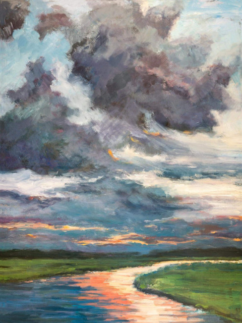 THUNDERSKY Nautical Landscape Fine Art Gallery Wrapped on Giclee Canvas, 36x48