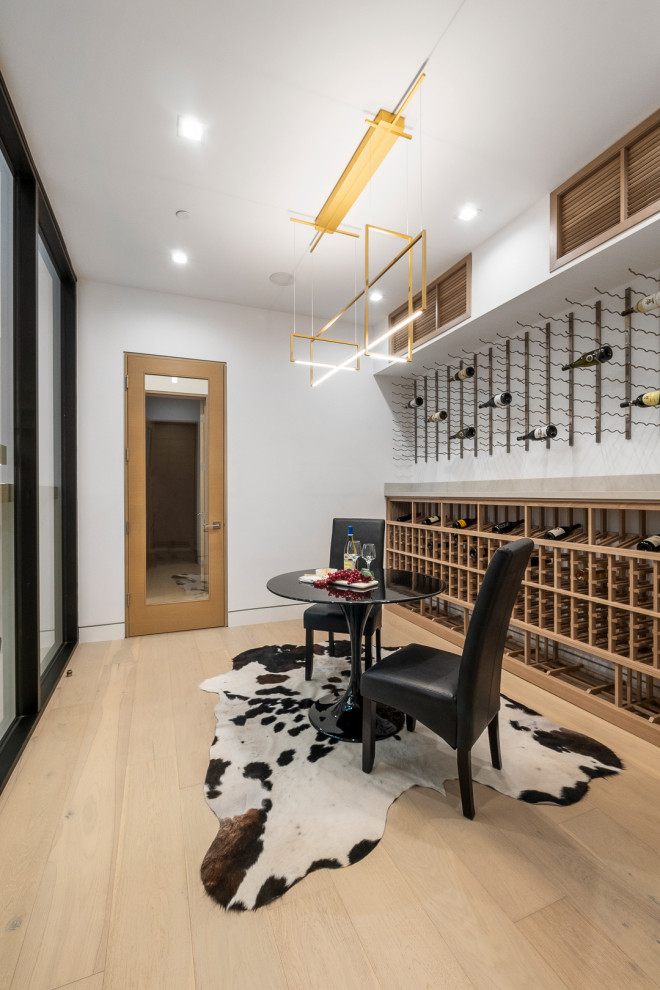 Inspiration for a contemporary wine cellar remodel in Los Angeles