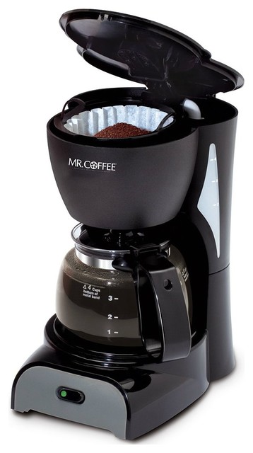 Mr. Coffee Simple Brew 4-Cup Switch Coffee Maker, Black