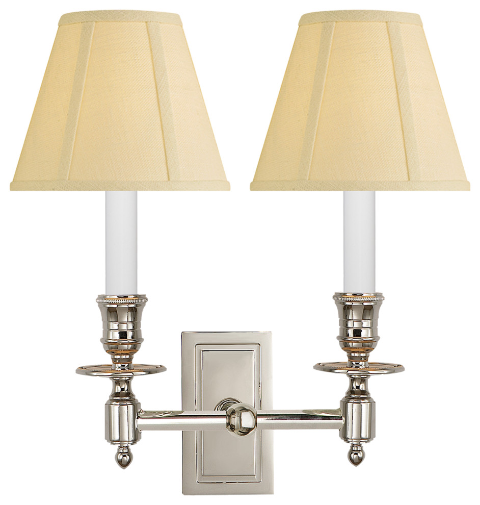 French Double Library Sconce Traditional Wall Sconces by