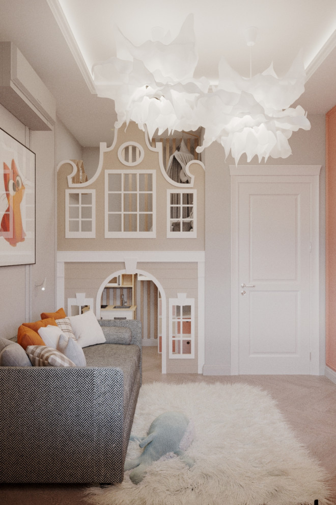 Дизайн проект квартиры в стиле легкая классика ЖК Сердце столицы