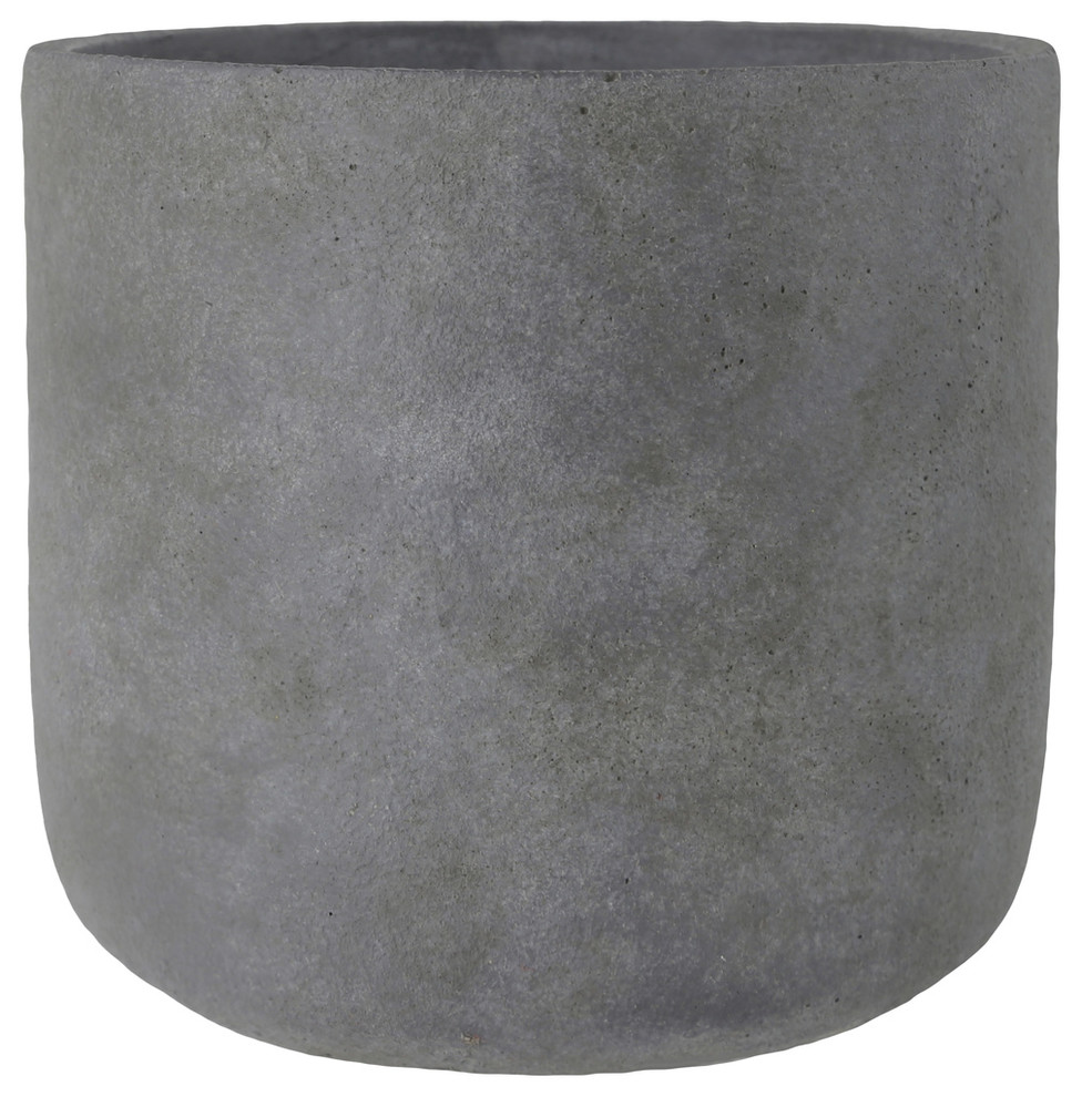 Urban Trends Terracotta Round Pot With Gray Finish 53838