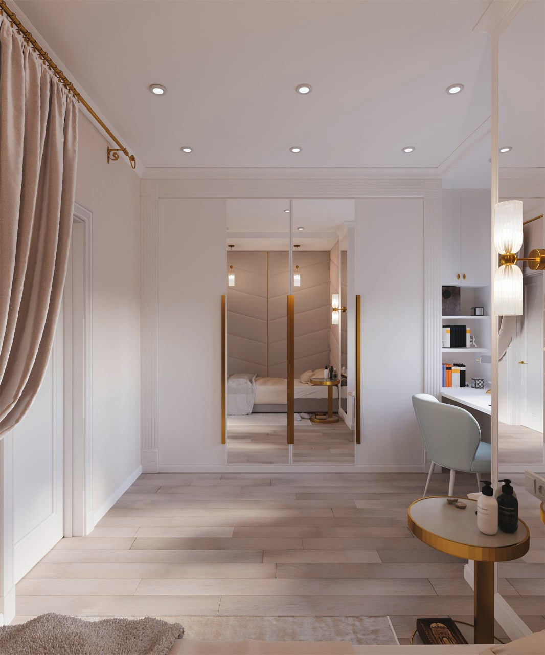 Мягкий интерьер  с деталями.