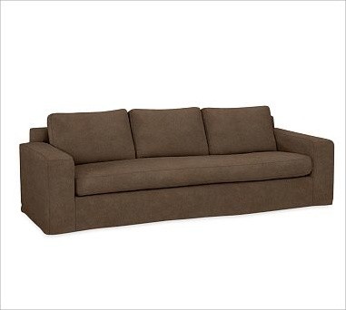 Solano Slipcovered Grand Sofa, Down-Blend Wrap Box Cushions, Everydayvelvet Moch