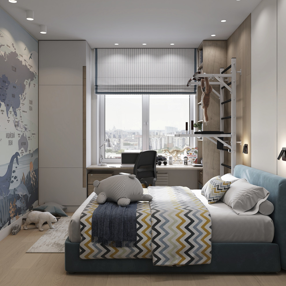 Дизайн проект Московской квартиры для семьи с сыном