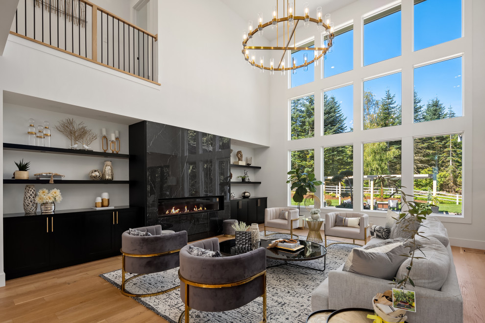 Farmhouse on a Hill Transitional Living Room Seattle by Baluco Houzz