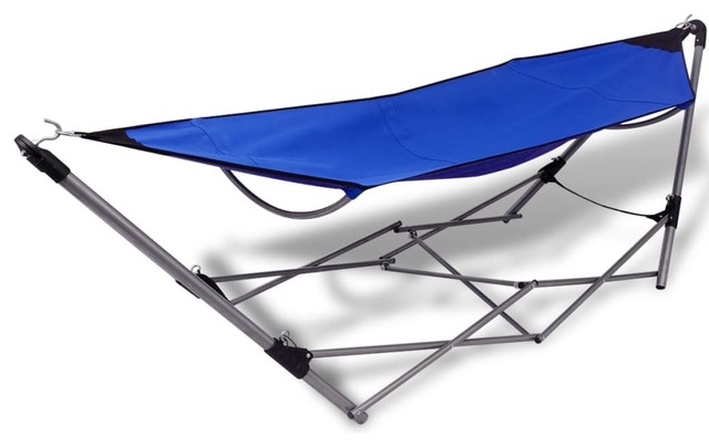 Vidaxl Folding Hammock Blue Contemporary Hammocks And Swing Vidaxl Folding Hammock Blue Contemporary Hammocks And Swing Chairs By