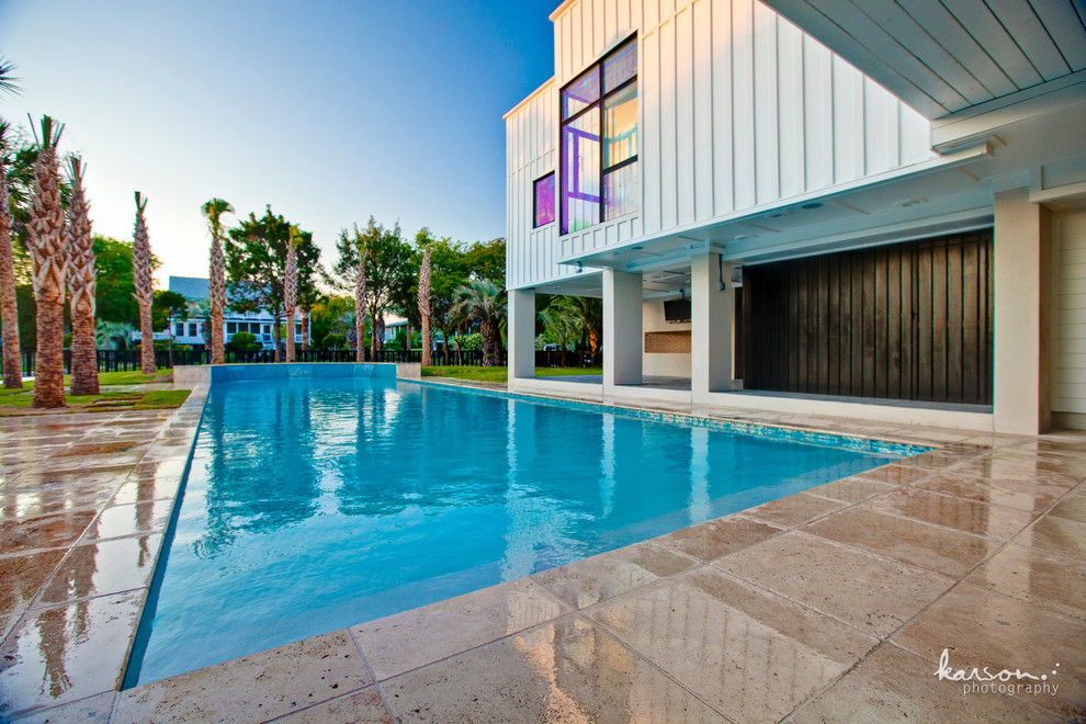 This is an example of a modern pool in Charleston.