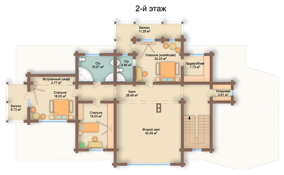 Дом из клеёного бруса Finn Style 320
