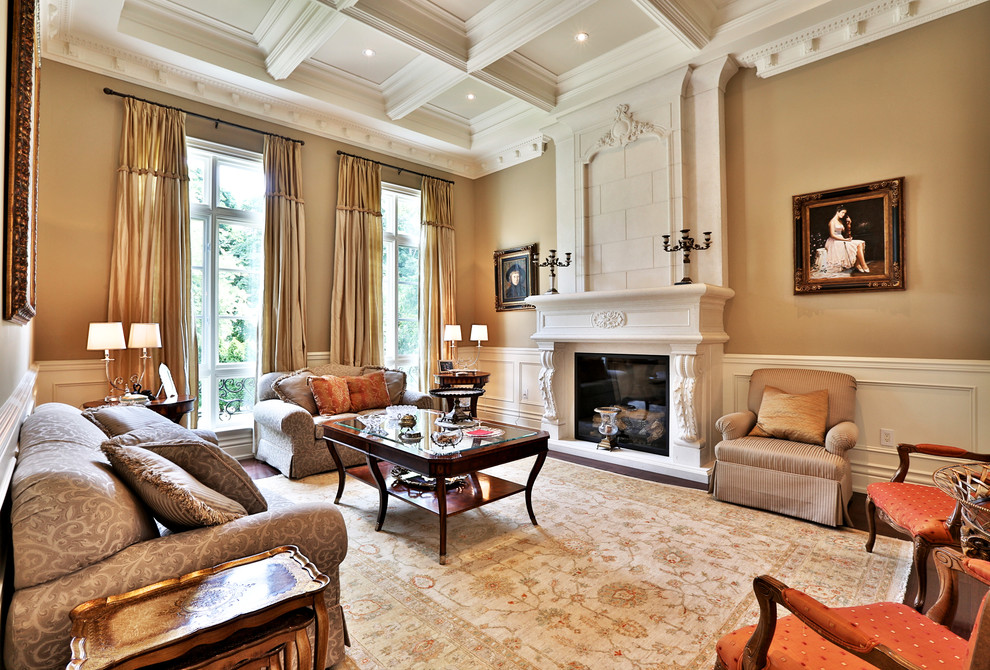 Traditional living room in Toronto.