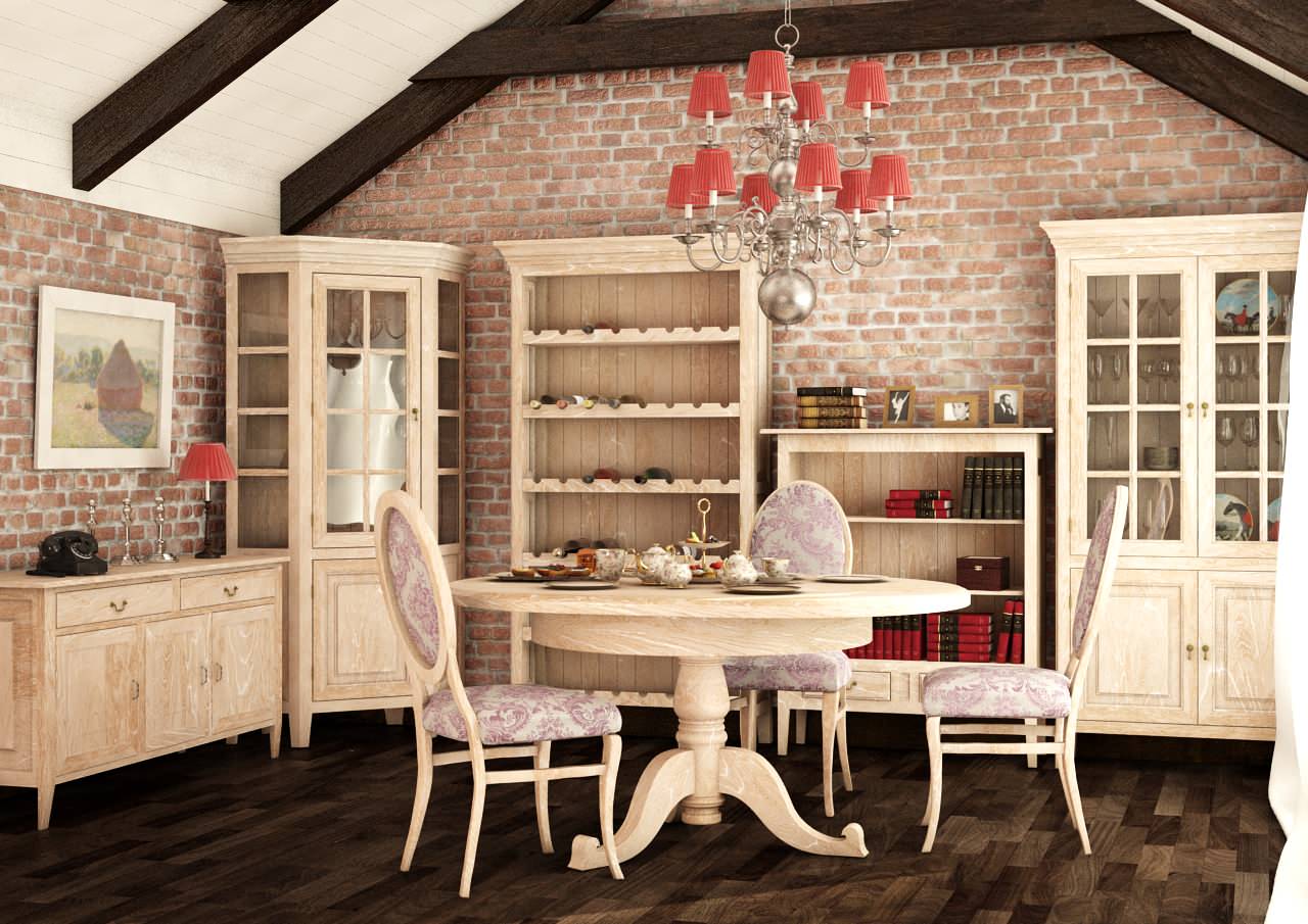 Гостиная в стиле прованс из дуба IVORY от ELE