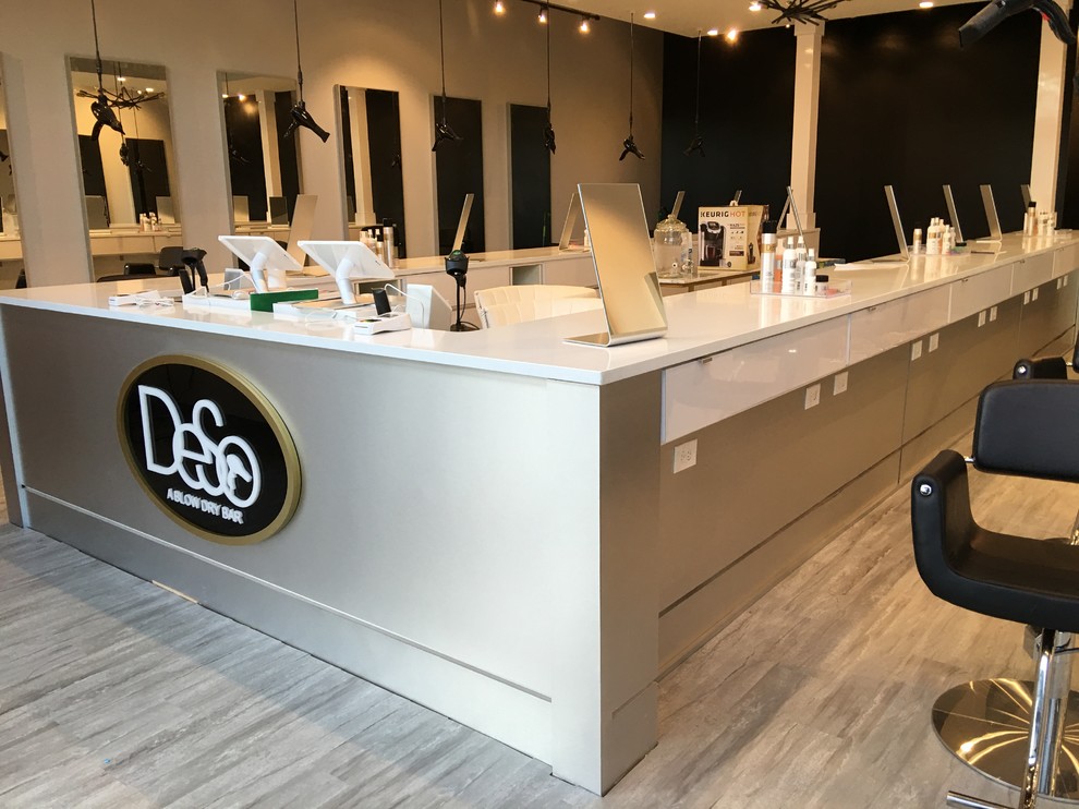 Beauty Salon With Blow Dry Bar, Shampoo Station and Storage Lockers