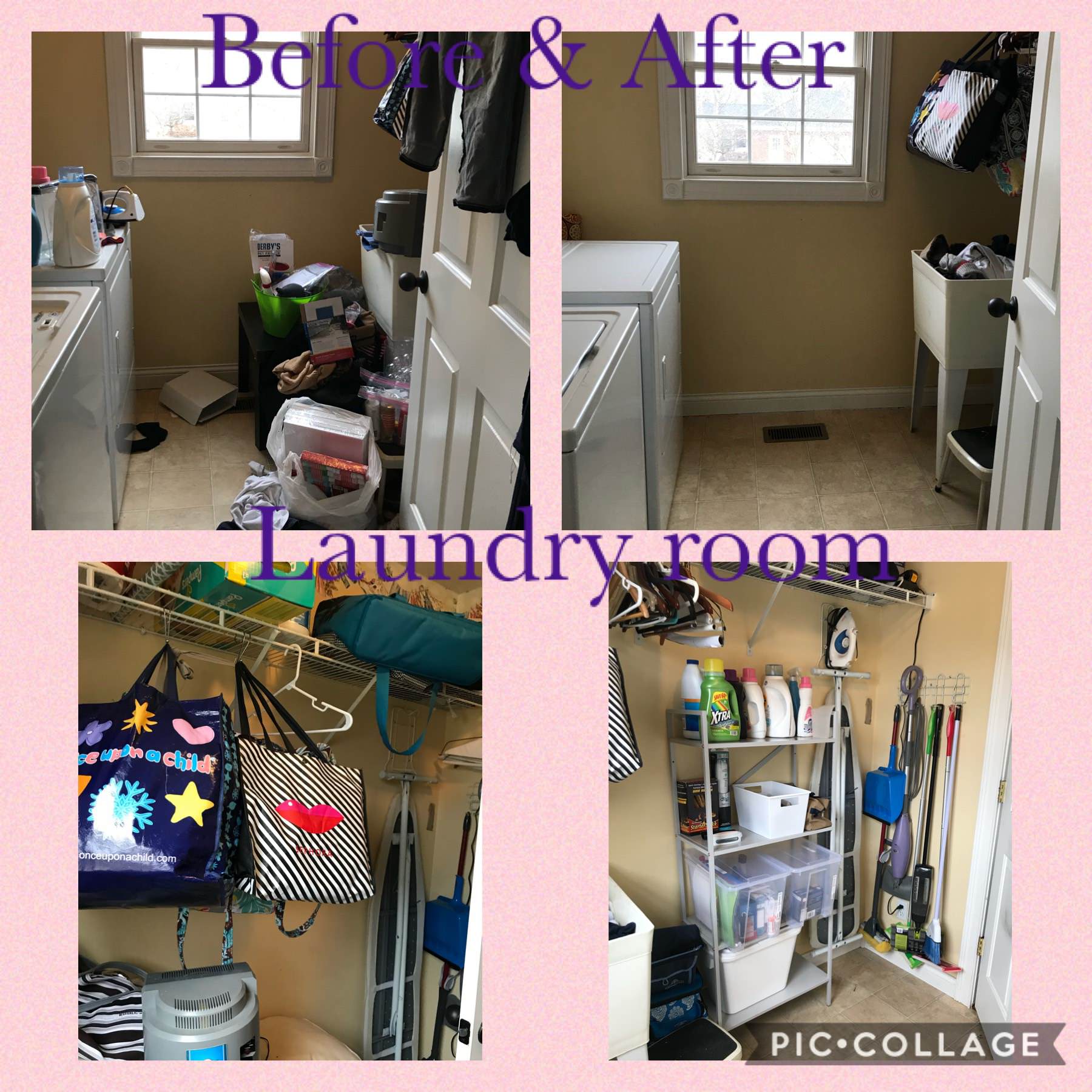 Laundry room before & after