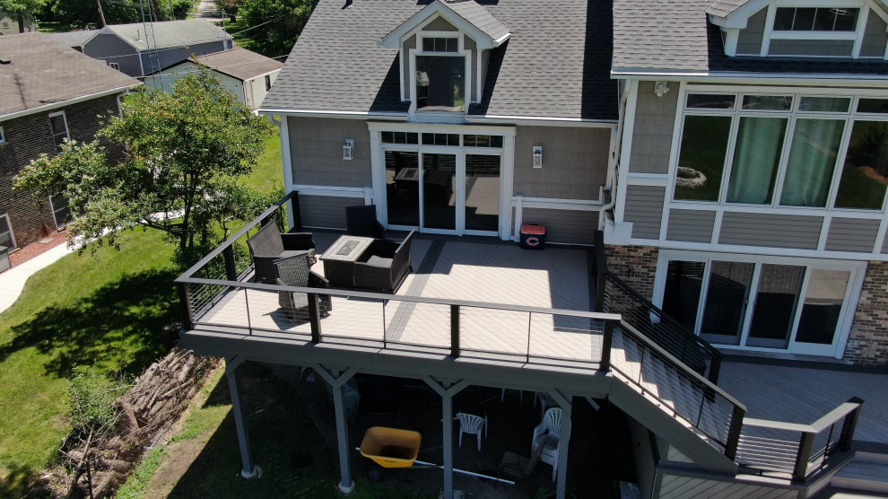 TimberTech Slate Gray Deck with cable rails in McHenry, IL Deck
