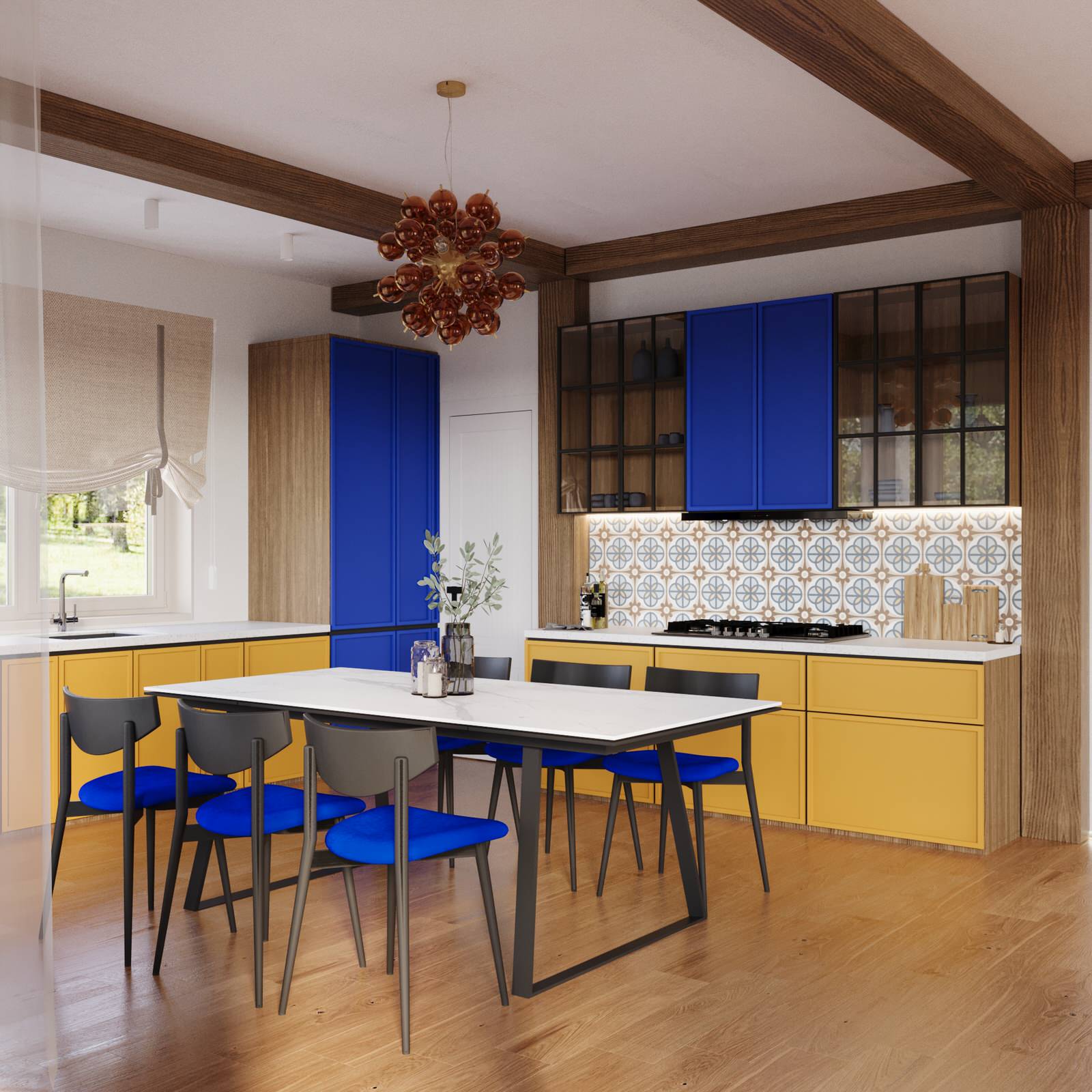 Дизайн 2х этажного дома в стиле эклектика