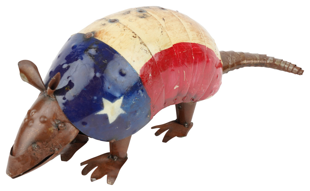Andy the Texas Metal ArmadilloGarden Decor Art Industrial Garden