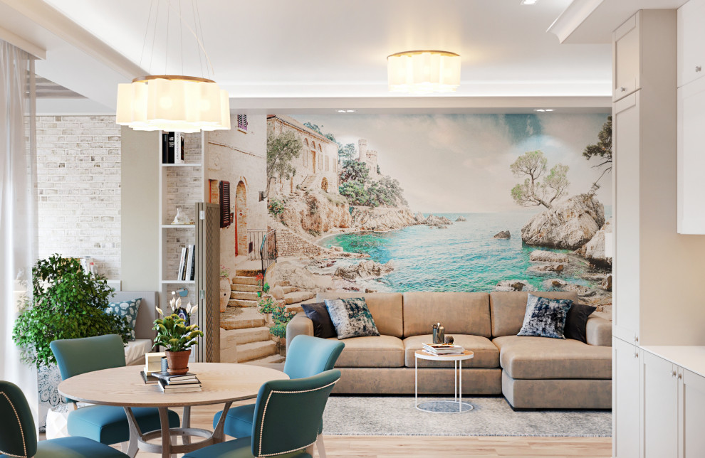 Дизайн проект квартиры 56 м2 в стиле "Средиземноморье"