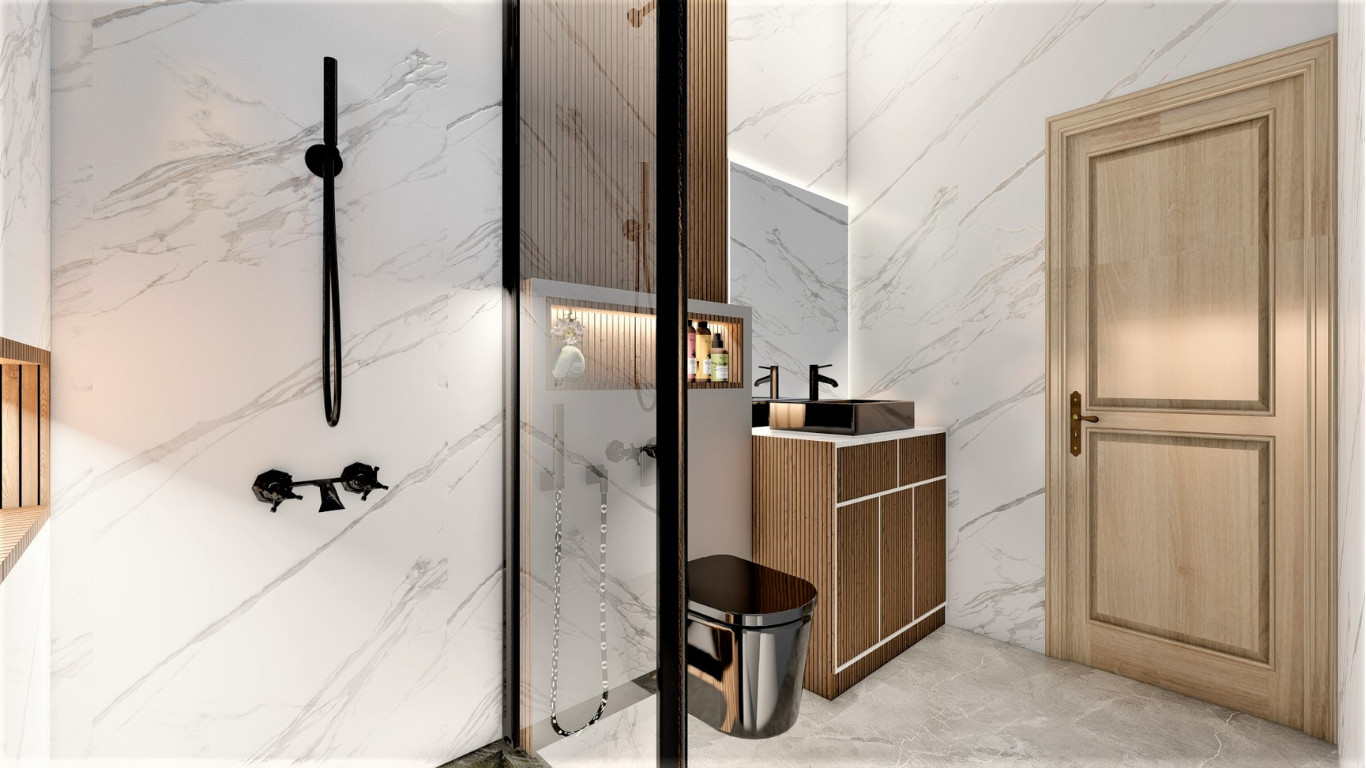 Sleek Bathroom Design Renovation in Harpenden