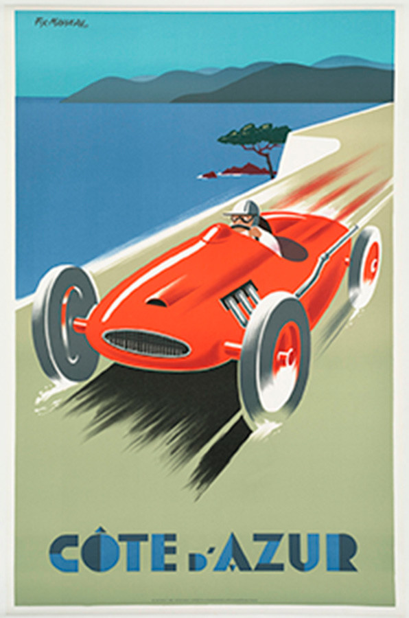 "Cote d'Azur, French Rivera" Vintage Travel Poster Canvas