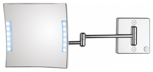 Quadrololed 61 2 Lighted Magnifying Mirror 3x Contemporary Quadrololed 61 2 Lighted Magnifying Mirror 3x
