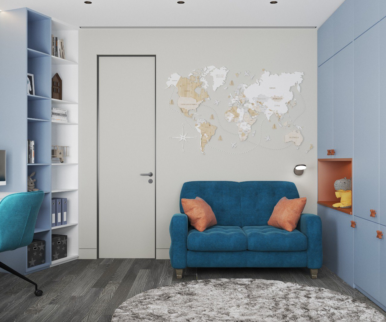 Современный интерьер в ЖК Крылья