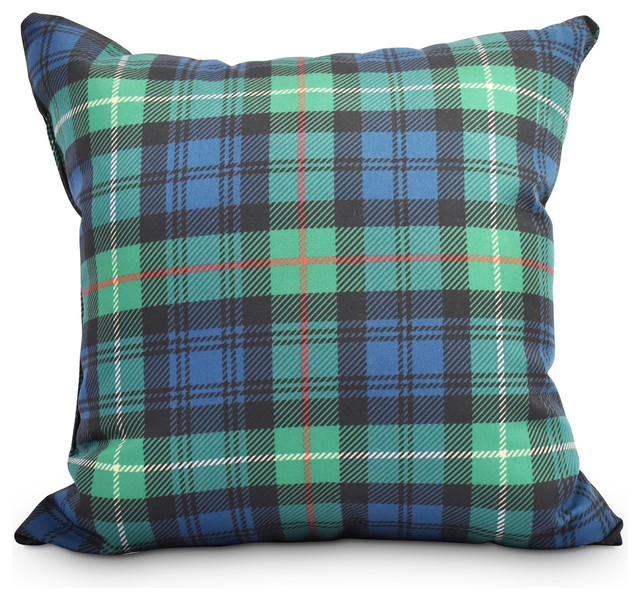 Tartan Plaid Holiday Print Decorative Throw Pillow Rustic