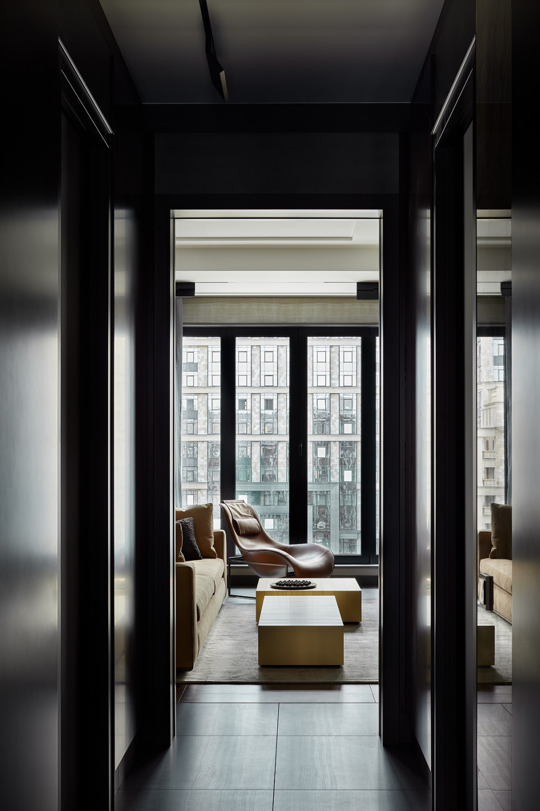 Люкс интерьер гостиной в Квартире 120 кв. м. в Современном стиле