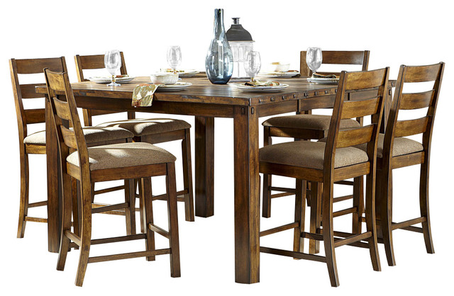 homelegance ronan 7 piece counter height table set in burnished homelegance ronan 7 piece counter height table set in burnished