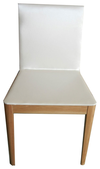 Moe's Home Cristobal Dining Chair in Cream White (Set of 2)