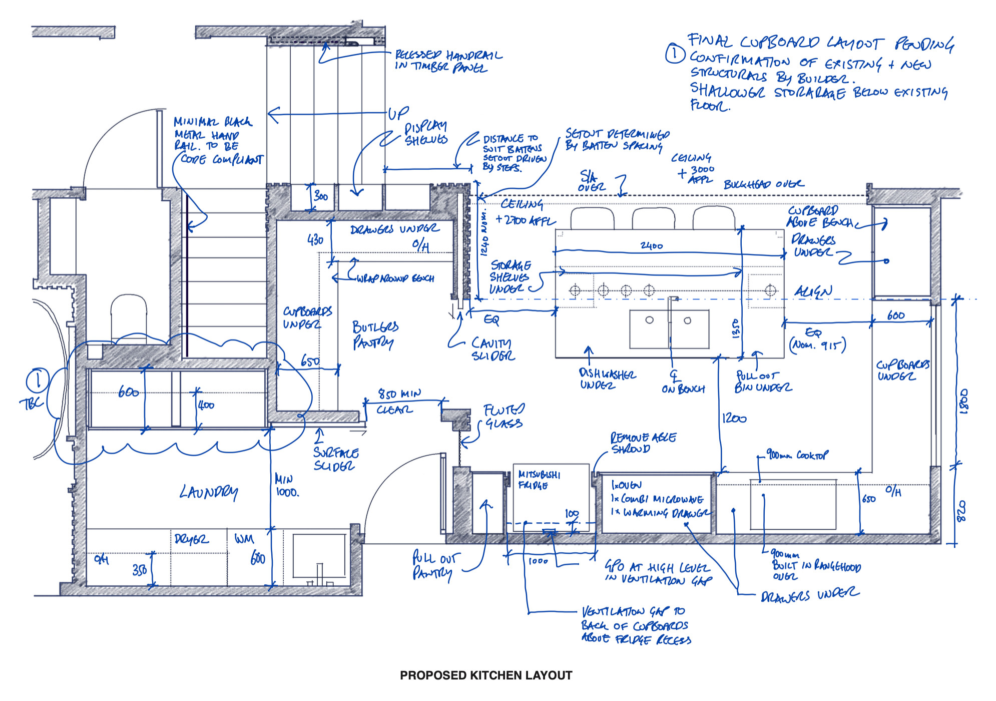 Kitchen Finishes & Sketch