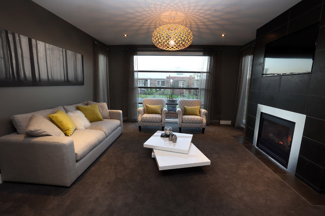 Hallbury Homes modern-vardagsrum