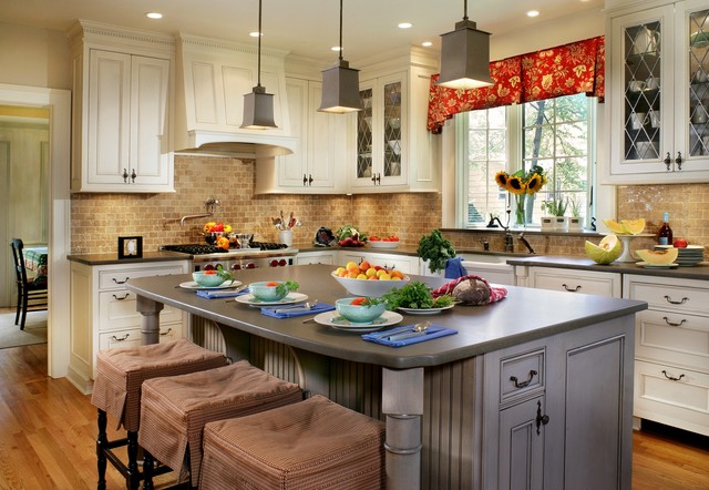 Bright by the window country-kitchen