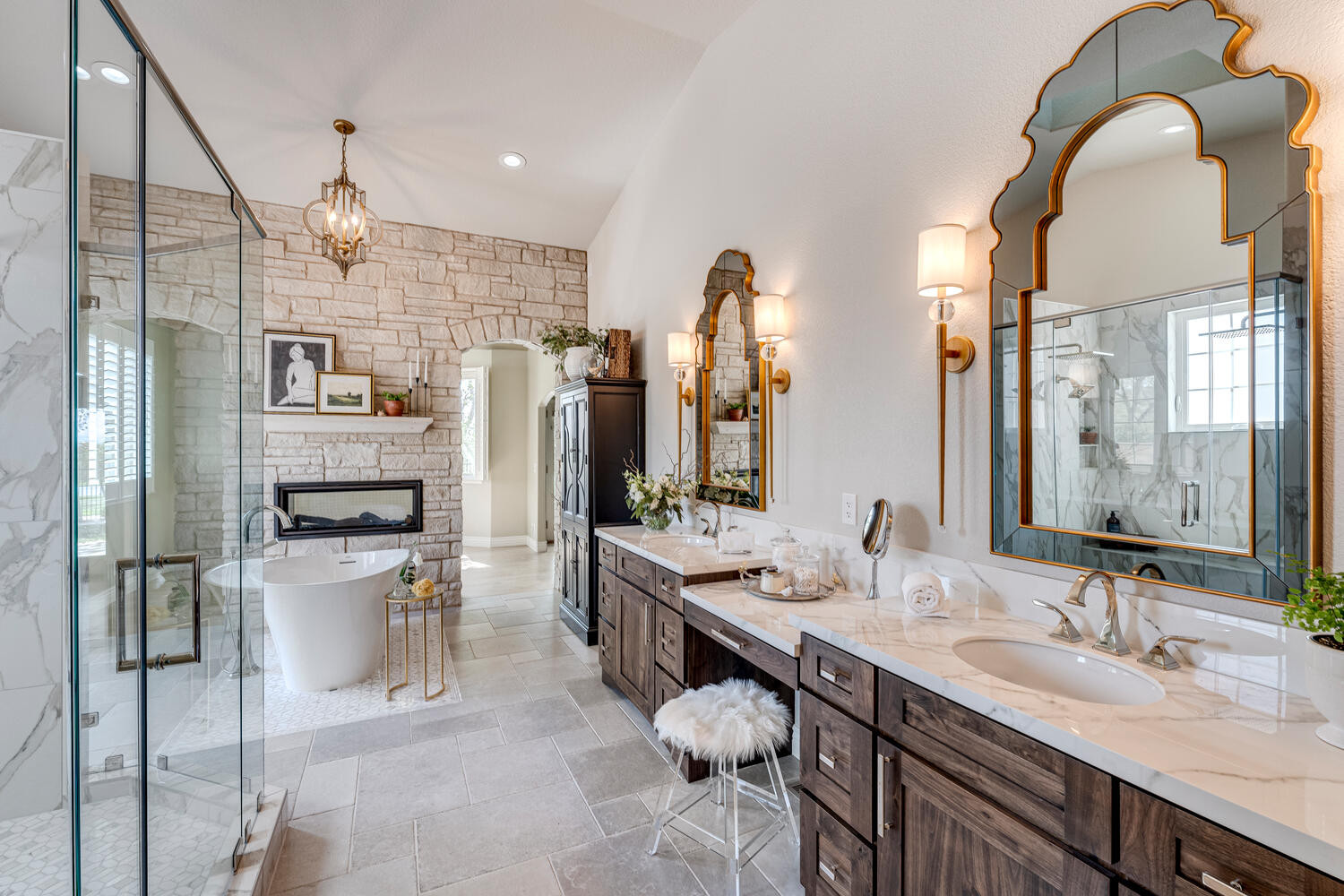 Mediterranean Modern Master Bathroom