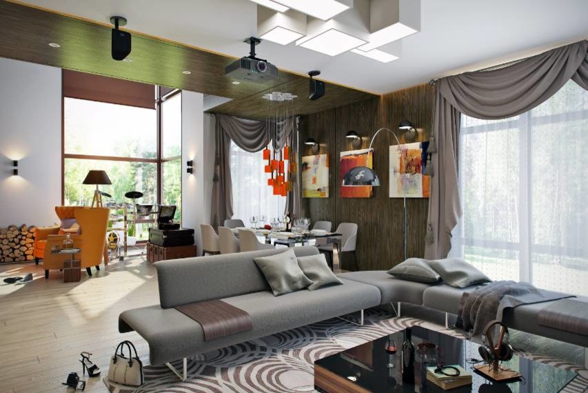 Интерьер загородного дома в Подмосковье.