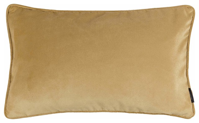 McAlister Matt Velvet Filled Pillow, Ochre Yellow, 40x60 cm