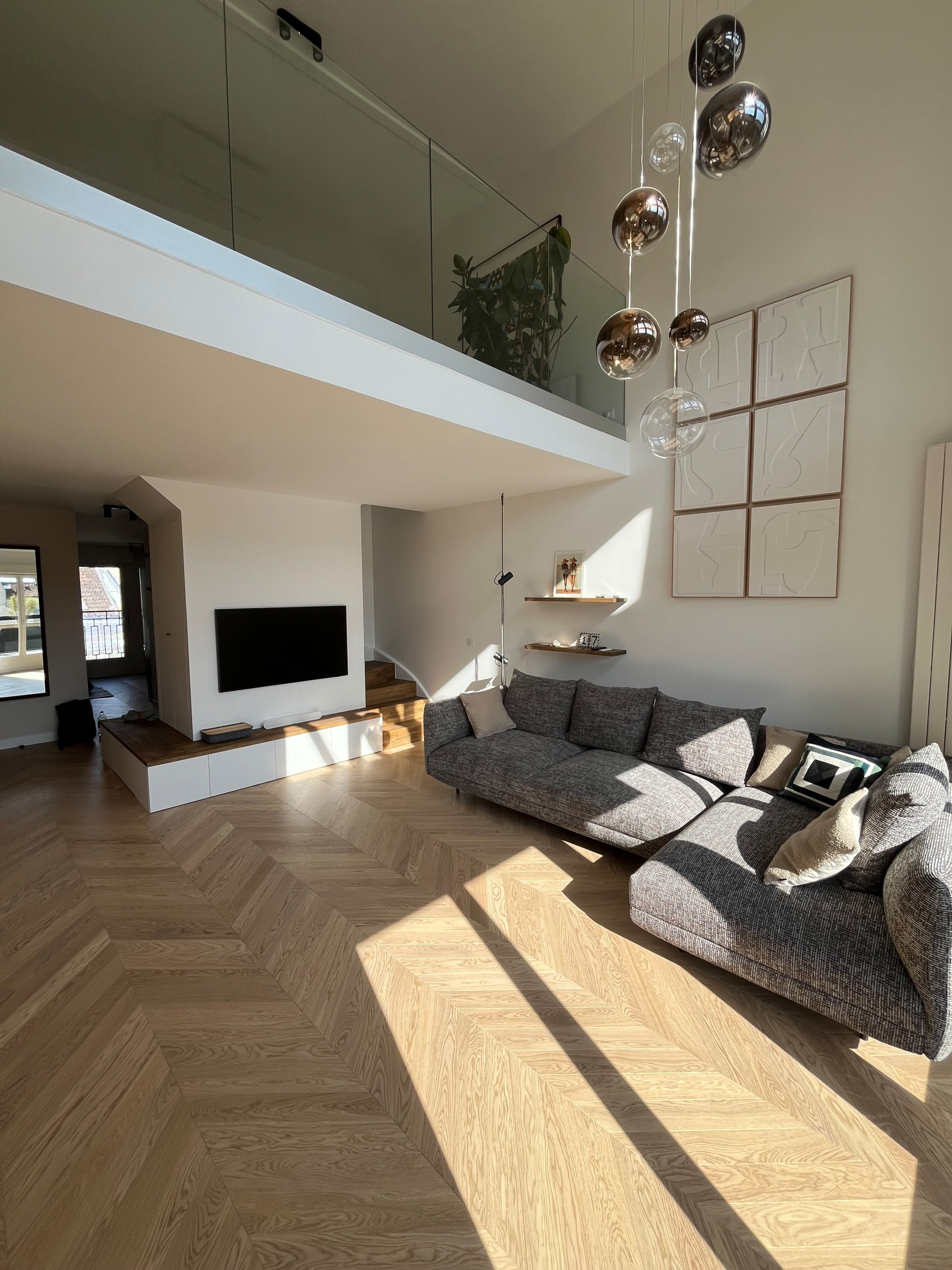 Living room - transitional living room idea in Other