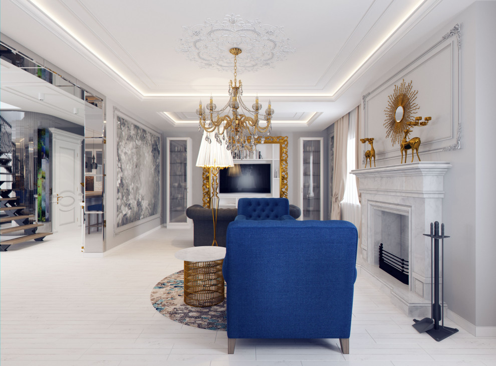 Проект дома в г.Богородск, гостиная-кухня 77,84м2