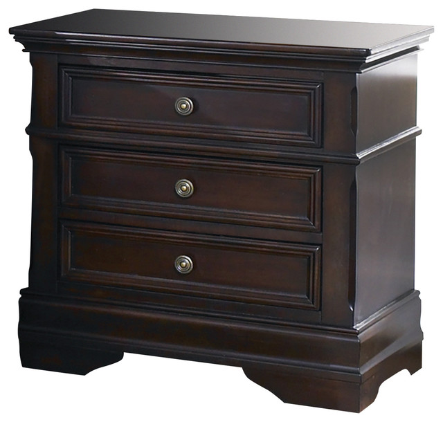 Coaster Night Stand in Dark Cherry Finish  Nightstands And Bedside Tables  by GwG Outlet