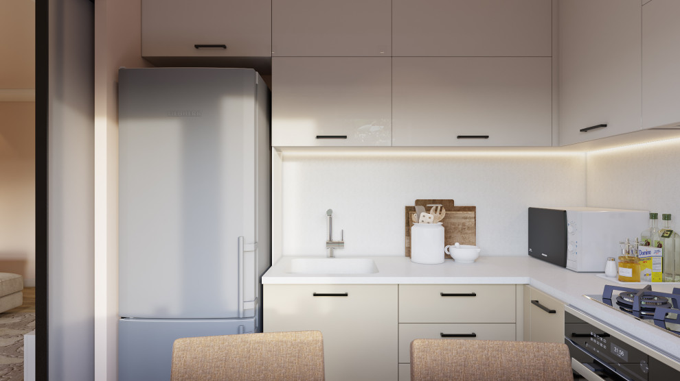 Дизайн двухкомнатной квартиры 44 м2Квартира выполнена в стиле современная класси