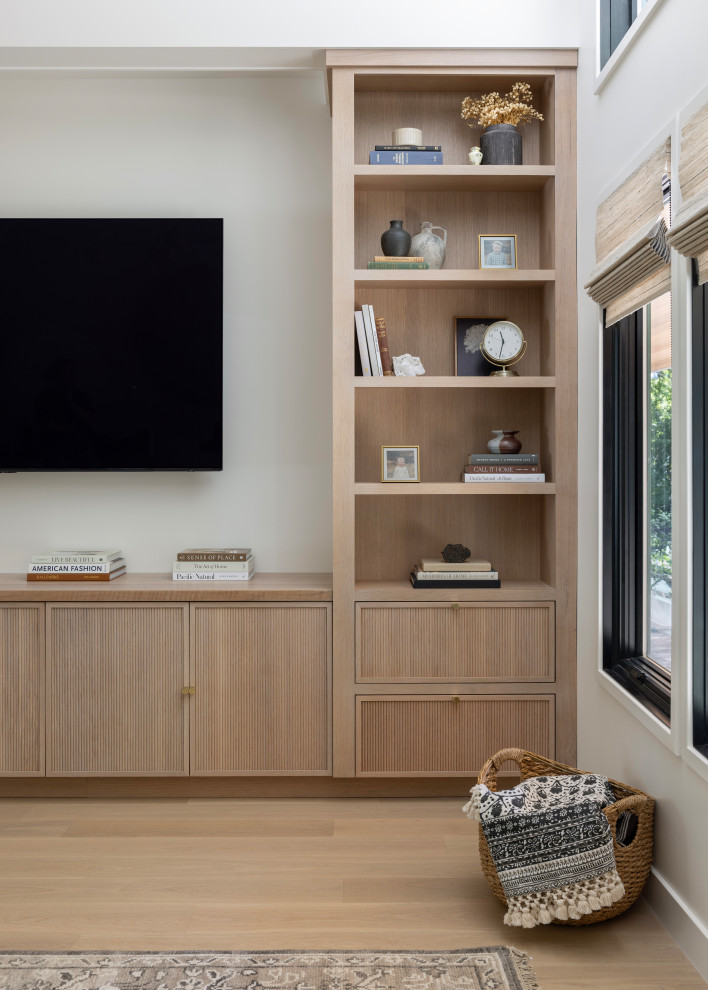 Inspiration for a transitional family room remodel in San Francisco