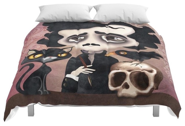 Society6 Edgar Poet Comforter Contemporary Comforters And