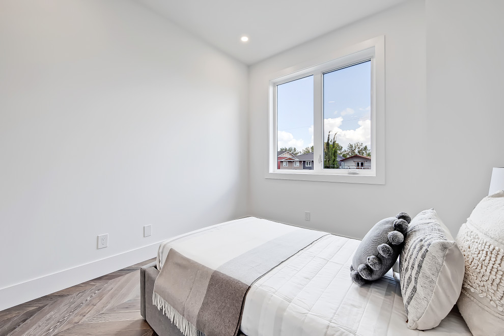 Example of a farmhouse home design design in Calgary